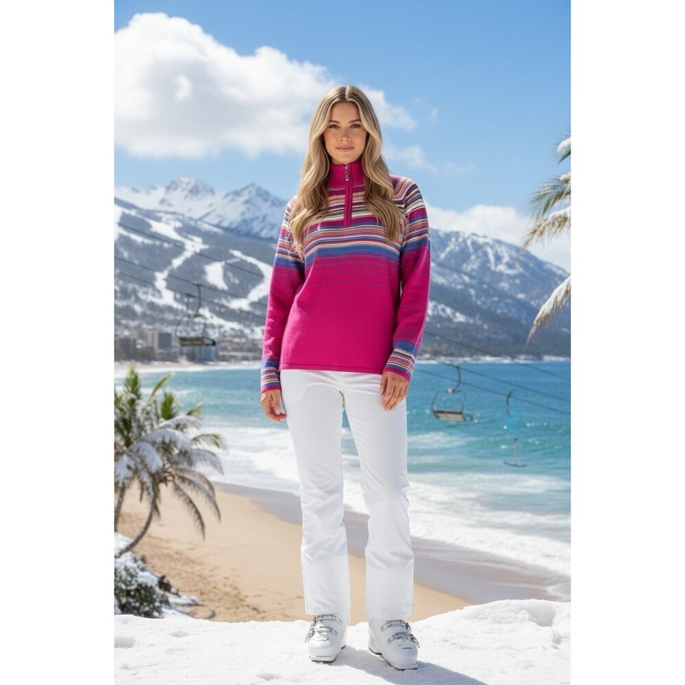 Neve NWT womens Merino wool performance sweater 1/4 zip winter sports Large